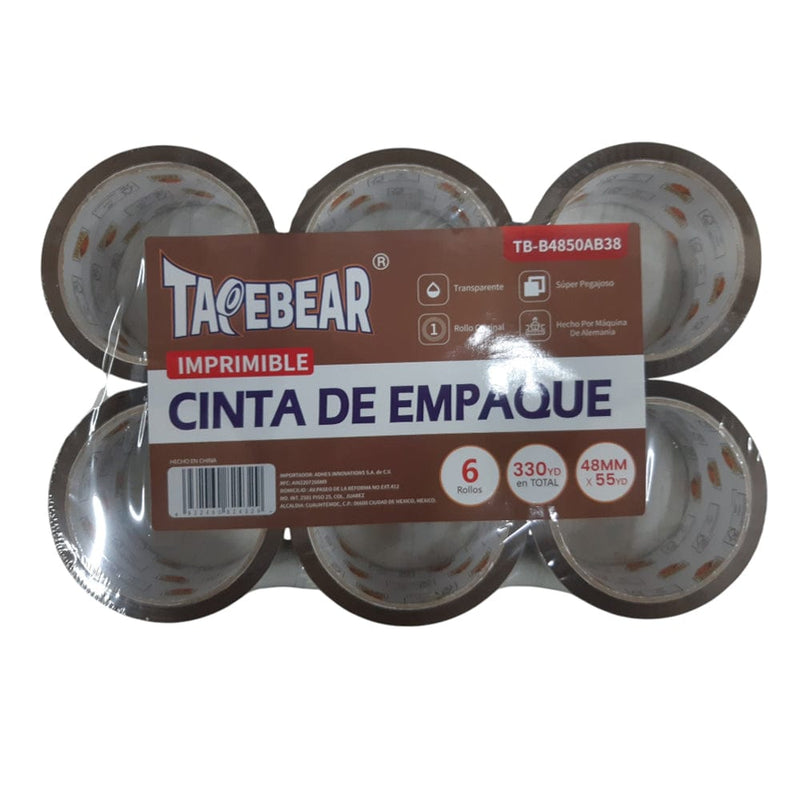 TapeAdhes ADHES INNOVATIONS CINTA EMPAQUE BOPP C/6PZ 48X50 CANELA