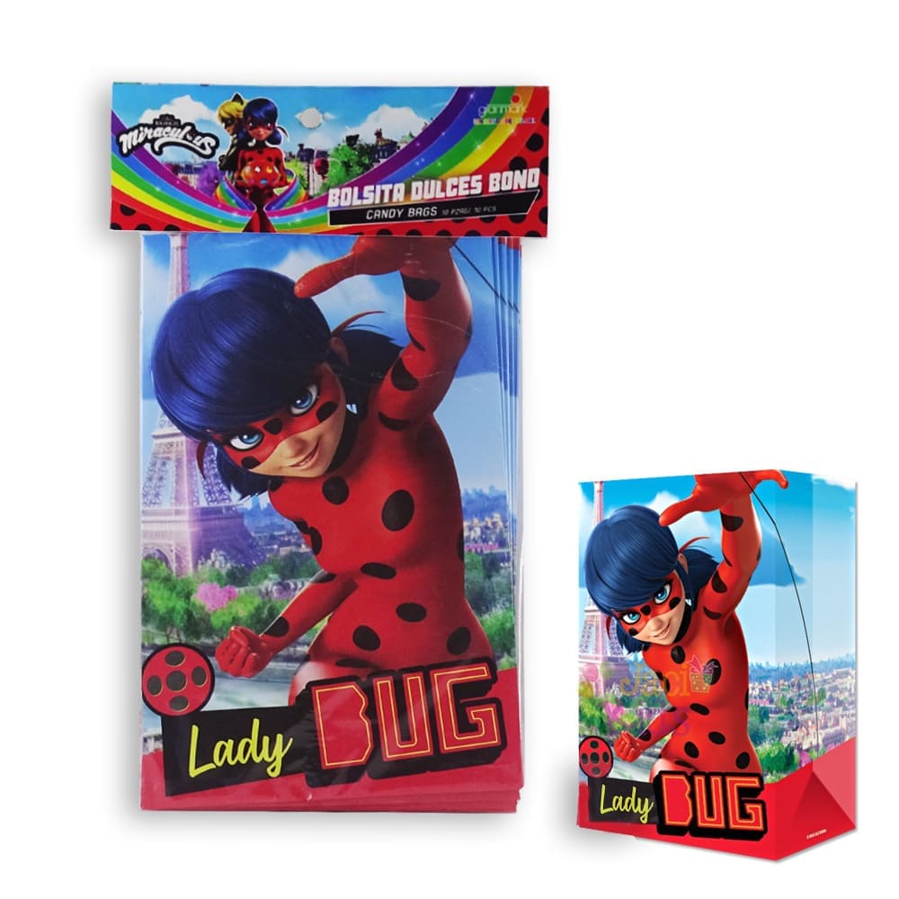  Paquete de fiesta Miraculous Ladybug con bolsas de