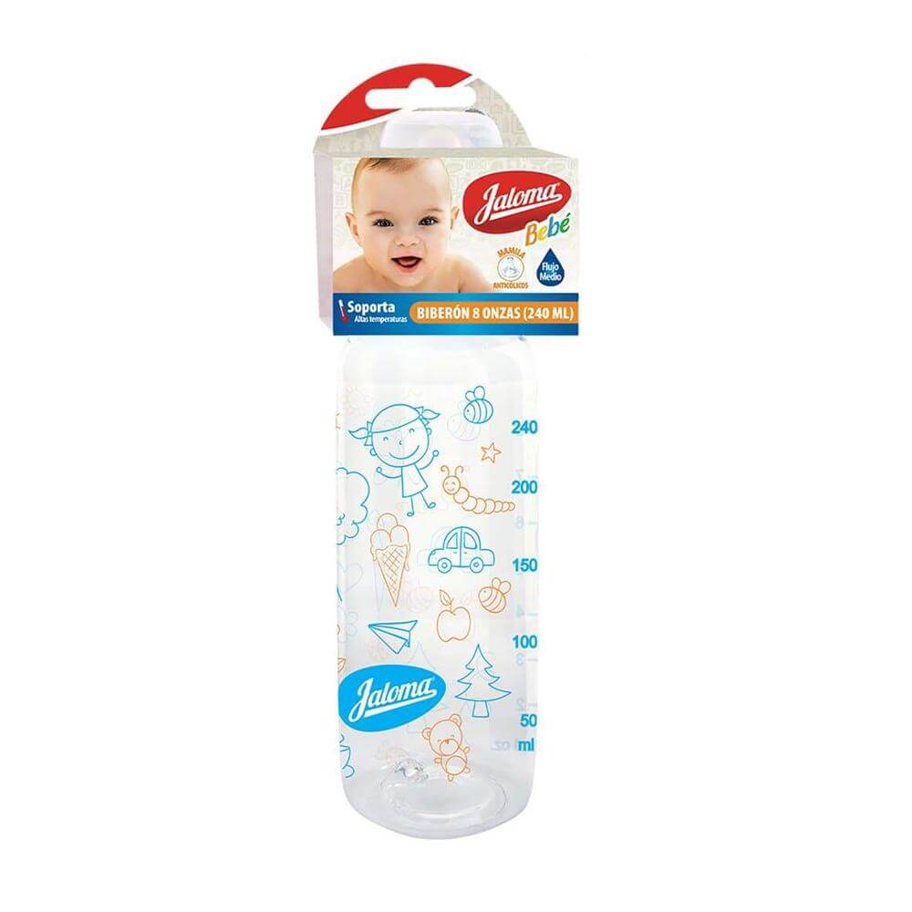 Biberón Botella de agua para bebés de 240 ml / 8 onzas con pajita Biberones  de leche de boca ancha Prueba de fugas No tóxico Sin olor Vasos de paja  portátiles para bebés Niños pequeños Niños fáciles d Meterk Biberón