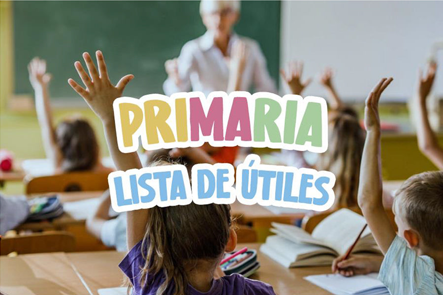 Hojas de colores, Plastilinas, Silicón, Diccionarios, Fomi, Calculadoras, Carpetas y más.