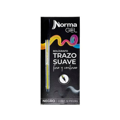 BOLIGRAFO NORMA PTO MEDIO C/12PZ NEGRO