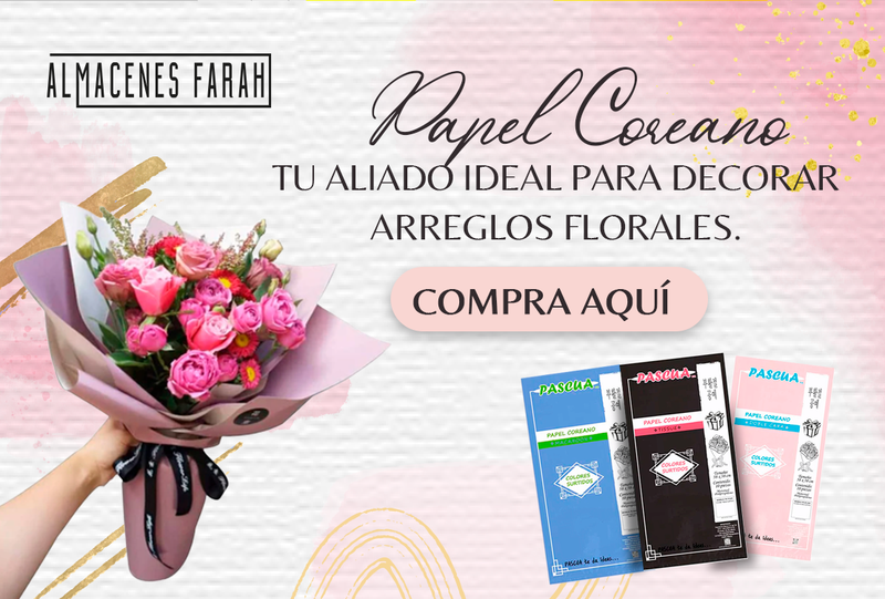 Papel Coreano para arreglos florales LOVE / Paq. 20 Pliegos