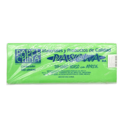 PAPEL CHINA C/100PZ PASCUA COLOR A ELEGIR