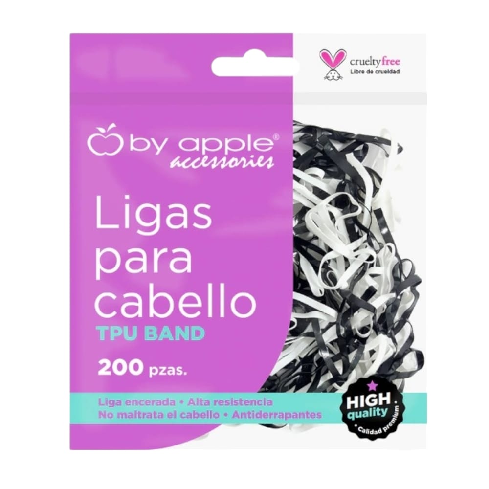 LIGA PARA CABELLO C/200PZ AND BLANCO-NEGRO