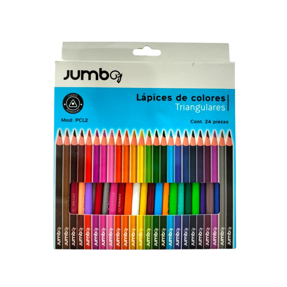 LAPICES DE COLORES JUMBO C/24PZ TRIANGULARES
