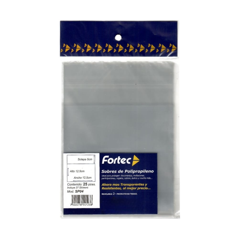 BOLSA C/25PZ SOBRE CELOFAN 12.5X12.5+5