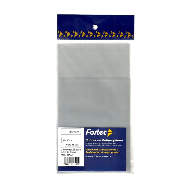 BOLSA C/25PZ SOBRE CELOFAN 11.5X15+5