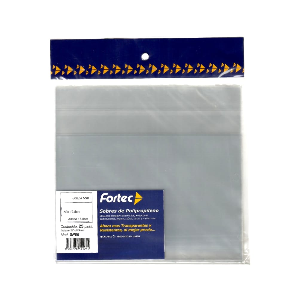 BOLSA C/25PZ SOBRE CELOFAN 18.5X12.5+5