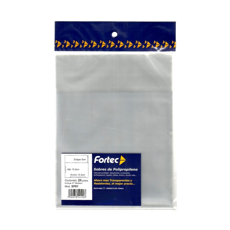 BOLSA C/25PZ SOBRE CELOFAN 15.5X15.5+5