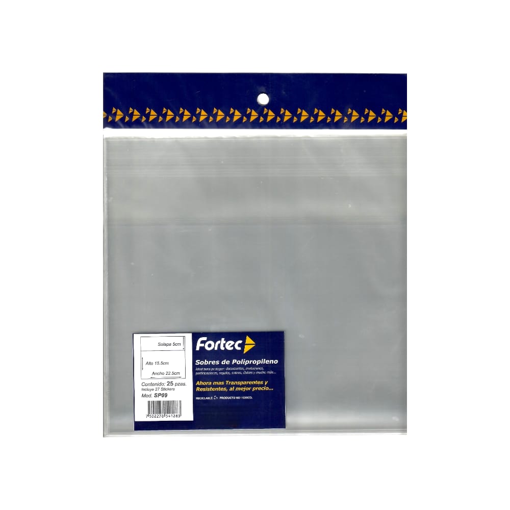 BOLSA C/25PZ SOBRE CELOFAN 22.5X15.5+5