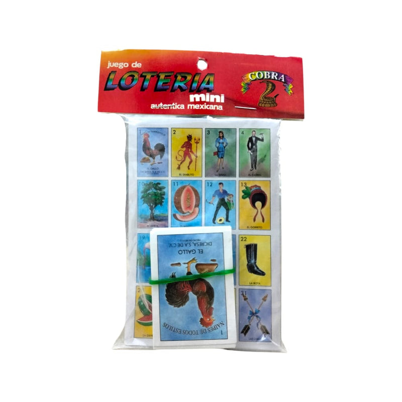 LOTERIA COBRA BOLSA C/8 TABLAS MINI*