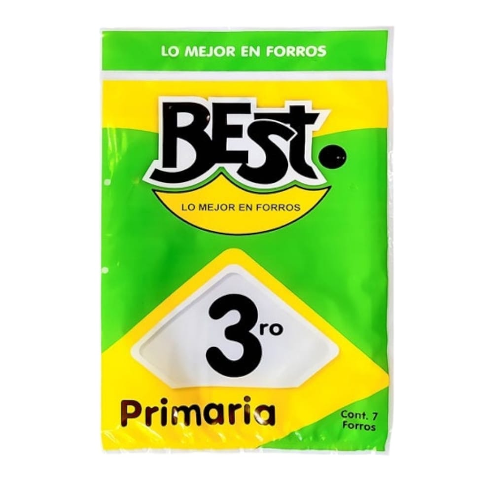FORRO PARA LIBROS DE TEXTO BEST 3ER GRADO