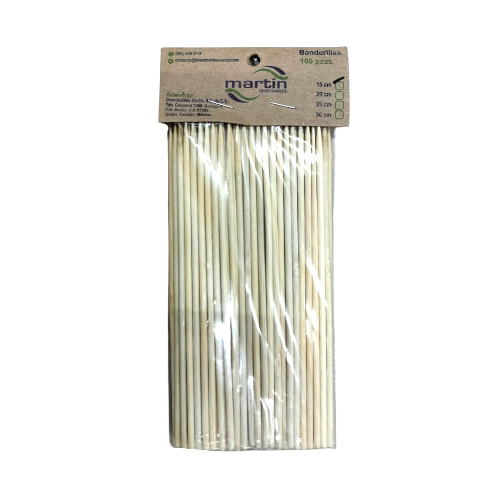 BANDERILLA BAMBU C/100PZ 25CM