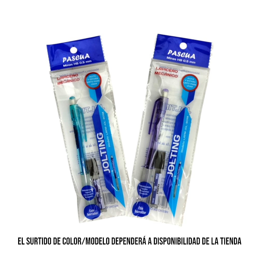 LAPICERO MECANICO PASCUA 0.5MM JOLTING C/1PZ + PUNTILLAS