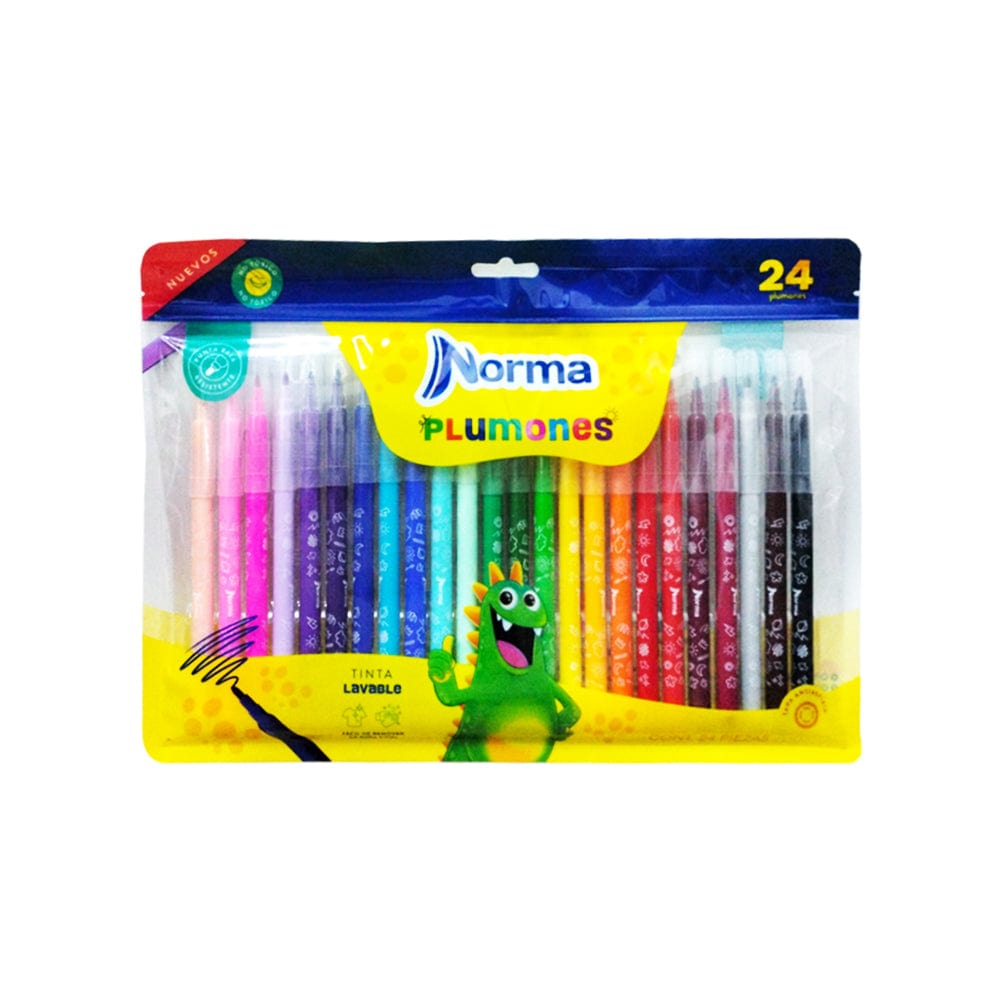 Almacenes farah CARVAJAL EDUCACION, S.A. DE C.V. PLUMONES LAVABLES PUNTA BALA NORMA C/24PZ