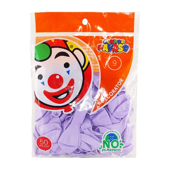 Almacenes farah FABRICAS SELECTAS DEL CENTRO, S.A. DE C.V. BOLSA C/50 GLOBOS PAYASO #9 LILA