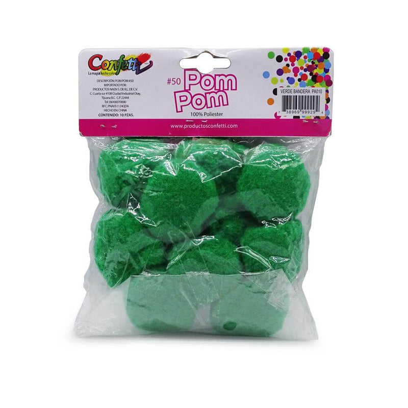 Almacenes farah PRODUCTOS NAEN, S. DE R.L. DE C.V. VERDE BANDERA POM POM C/10PZ