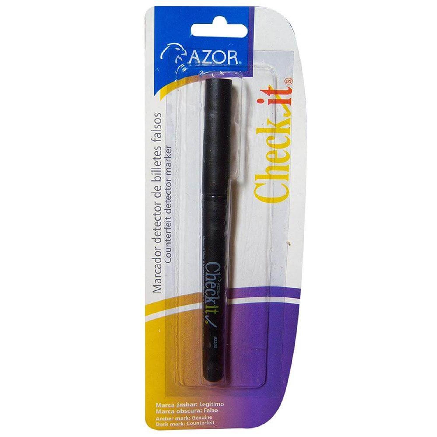 Azor GRUPO AZOR MEXICO, S.A. DE C.V. MARCADOR DETECTOR BILLETES FALSOS CHECK-IT C/1PZ