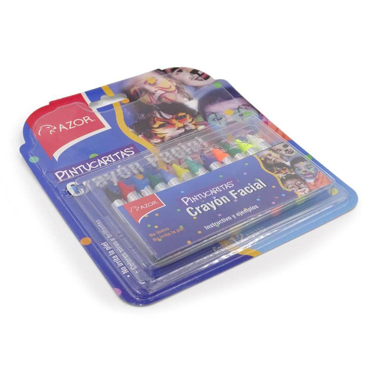 Azor GRUPO AZOR MEXICO, S.A. DE C.V. PINTUCARITAS CRAYON FACIAL C/12 COLORES STAFFORD