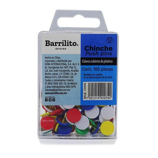 Barrilito GOBA INTERNACIONAL, S.A. DE C.V. CHINCHE DE PLASTICO C/100PZ BARRILITO