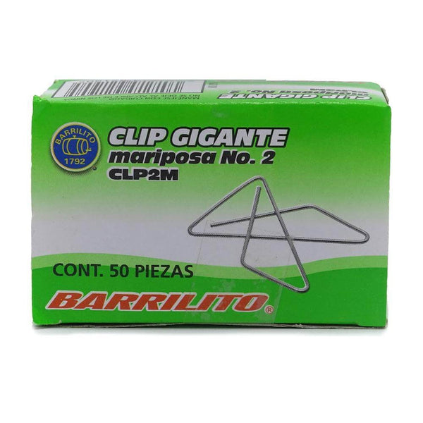 Barrilito GOBA INTERNACIONAL, S.A. DE C.V. CLIP GIGANTE MARIPOSA #2 C/50PZ BARRILITO