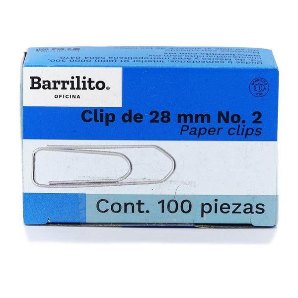 Barrilito GOBA INTERNACIONAL, S.A. DE C.V. CLIP PARA PAPEL CUADRADITO DE 28MM #2 BARRILITO