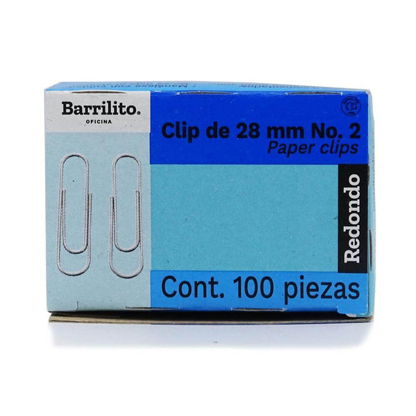 Barrilito GOBA INTERNACIONAL, S.A. DE C.V. CLIP PARA PAPEL DE 28MM #2 BARRILITO