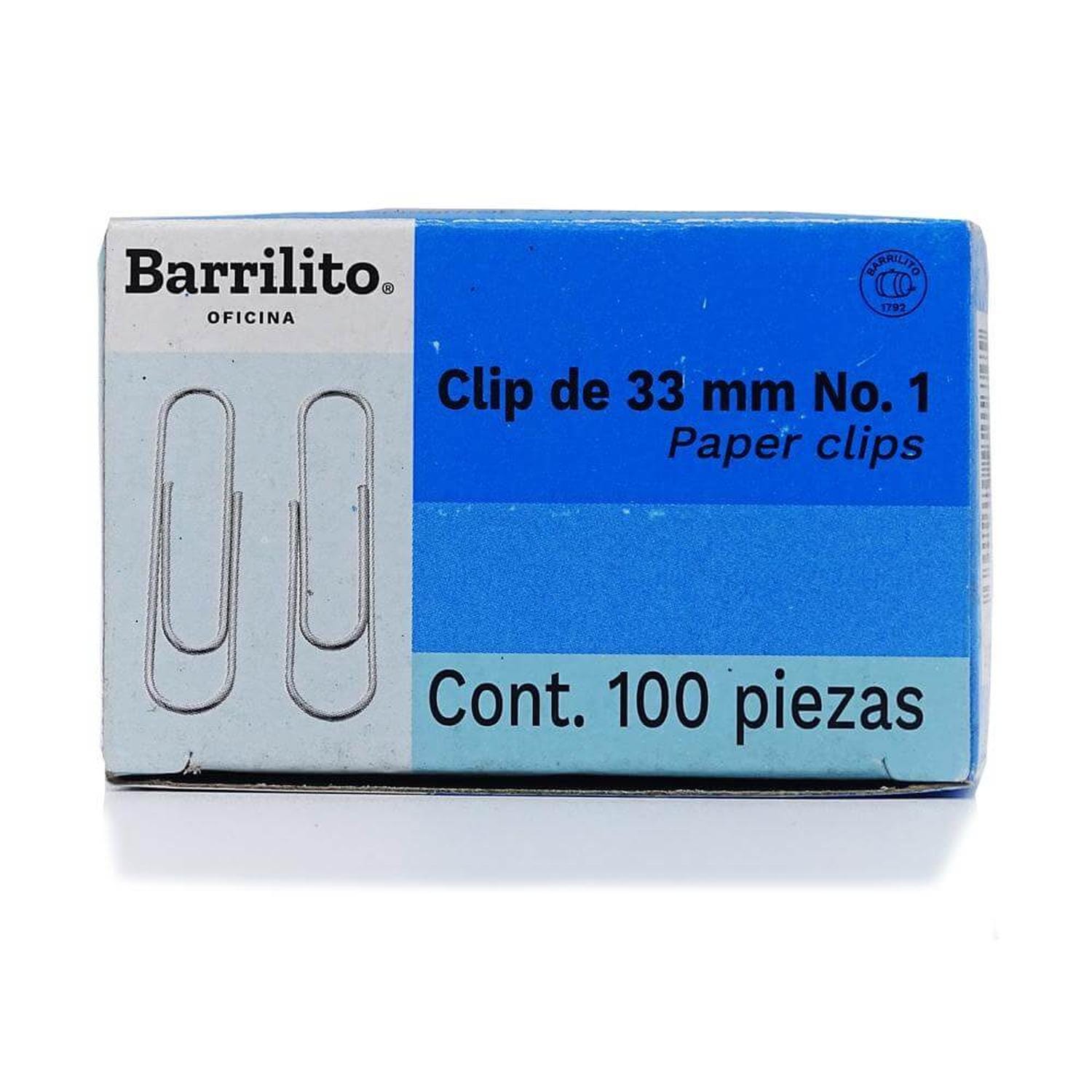 Barrilito GOBA INTERNACIONAL, S.A. DE C.V. CLIP PARA PAPEL DE 33MM #1 BARRILITO