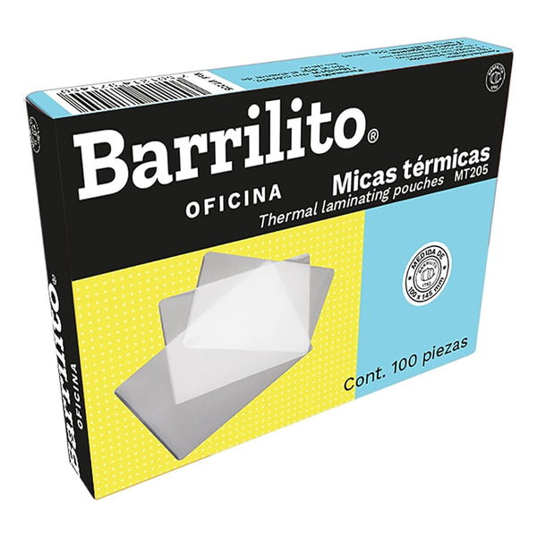 Barrilito GOBA INTERNACIONAL, S.A. DE C.V. MICA TERMICA BARRILITO C/100PZ T/CIRCULACION 100X145MM