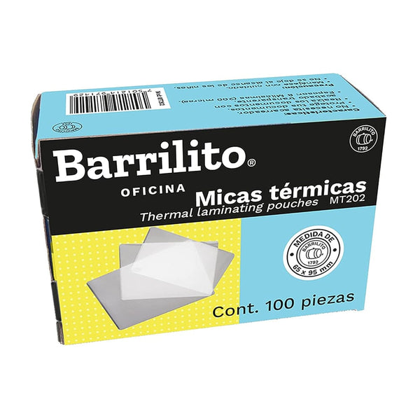 Barrilito GOBA INTERNACIONAL, S.A. DE C.V. MICA TERMICA BARRILITO C/100PZ T/CREDENCIAL