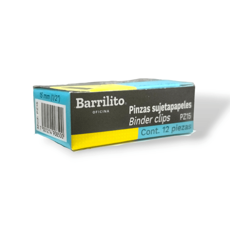 Barrilito GOBA INTERNACIONAL, S.A. DE C.V. PINZA SUJETA PAPELES 15MM (1/2") C/12PZ ACME