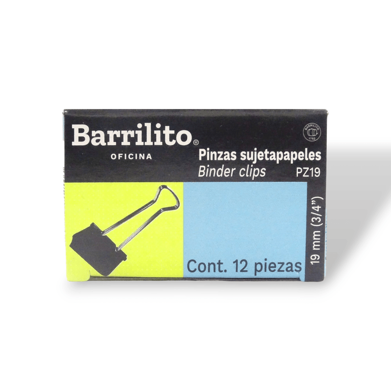 Barrilito GOBA INTERNACIONAL, S.A. DE C.V. PINZA SUJETA PAPELES 19MM (3/4") C/12PZ ACME