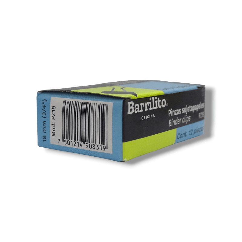 Barrilito GOBA INTERNACIONAL, S.A. DE C.V. PINZA SUJETA PAPELES 19MM (3/4") C/12PZ ACME