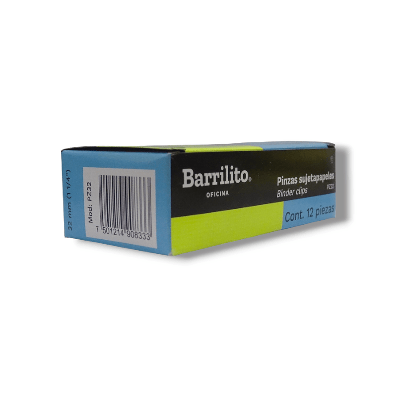 Barrilito GOBA INTERNACIONAL, S.A. DE C.V. PINZA SUJETA PAPELES 32MM (1 1/4") C/12PZ ACME