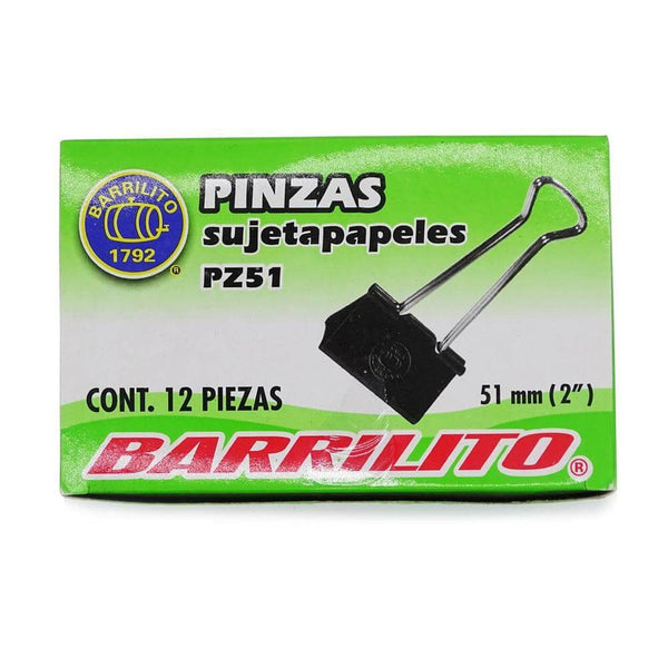 Barrilito GOBA INTERNACIONAL, S.A. DE C.V. PINZA SUJETA PAPELES 51MM (2") C/12PZ ACME