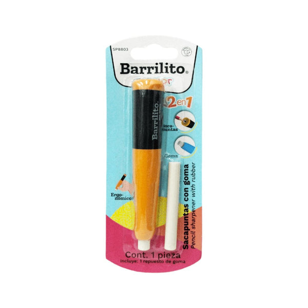 Barrilito GOBA INTERNACIONAL, S.A. DE C.V. SACAPUNTAS BARRILITO 2 EN 1 TIPO BOLIGRAFO