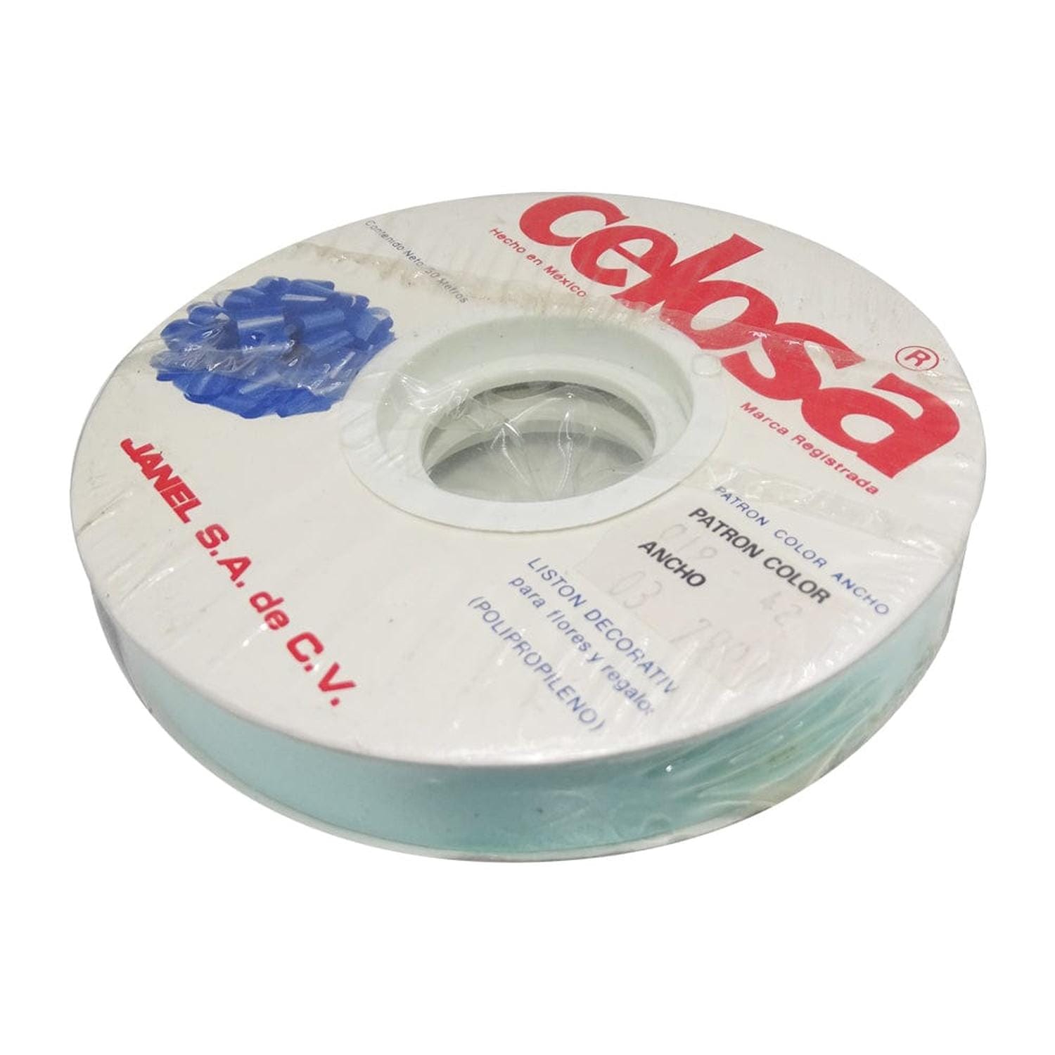 Celosa JANEL, S.A. DE C.V. CINTA CELOSA LISO #3 AZUL AGUA 42