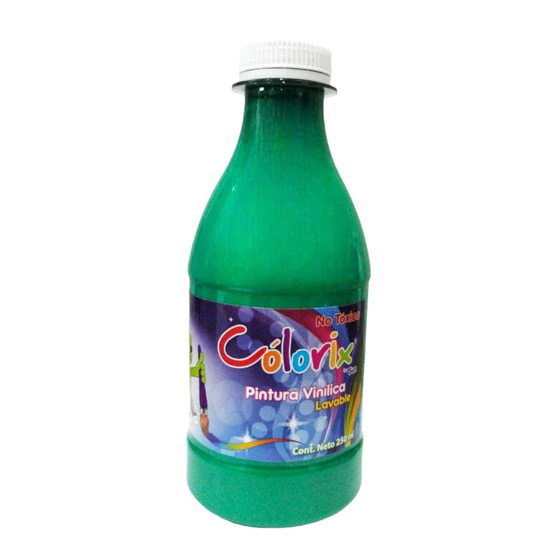 Colorix MARSOL DISTRIBUIDORA, S.A. DE C.V. PINTURA VINILICA COLORIX 250ML VERDE BANDERA