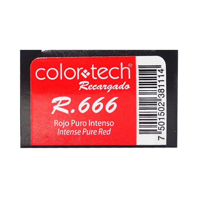 ColorTech COMERCIAL FRADE, S.A. DE C.V. TINTE COLOR TECH RECARGADO ROJO PURO INTENSO 90G