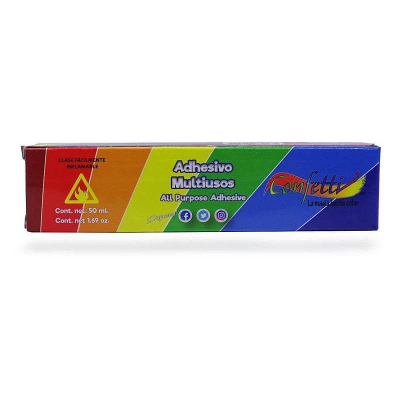 Confetti PRODUCTOS NAEN, S. DE R.L. DE C.V. ADHESIVO MULTIUSOS CONFETTI 50GR