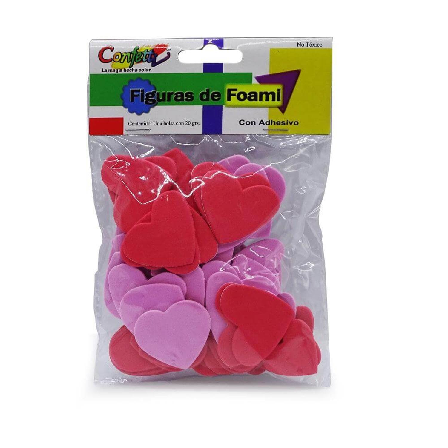 Confetti PRODUCTOS NAEN, S. DE R.L. DE C.V. FIGURA DE FOAMY C/ADHESIVO CONFETTI CORAZON 2