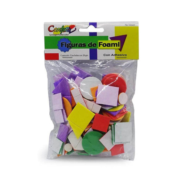 Confetti PRODUCTOS NAEN, S. DE R.L. DE C.V. FIGURA DE FOAMY C/ADHESIVO LETRAS GEOMETRICAS