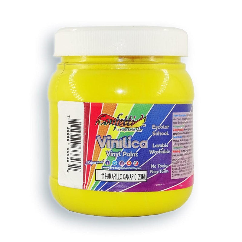 Confetti PRODUCTOS NAEN, S. DE R.L. DE C.V. PINTURA VINILICA CONFETTI 250ML AMARILLO CANARIO