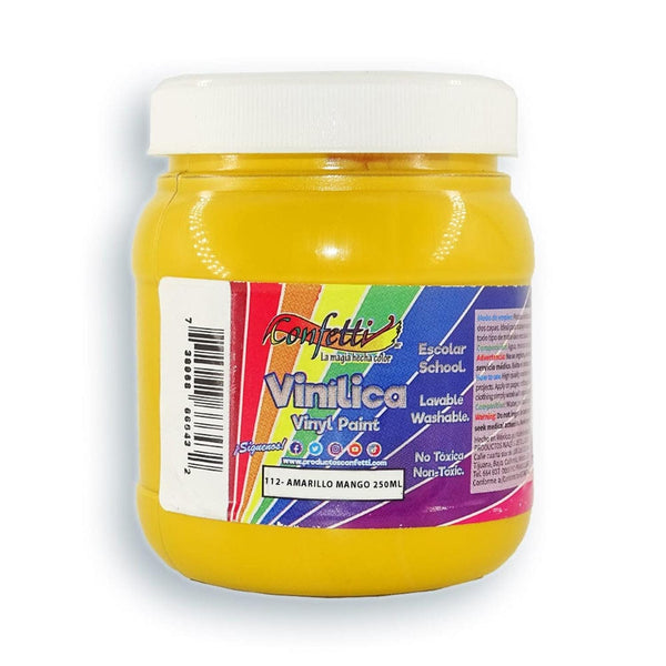 Confetti PRODUCTOS NAEN, S. DE R.L. DE C.V. PINTURA VINILICA CONFETTI 250ML AMARILLO MANGO