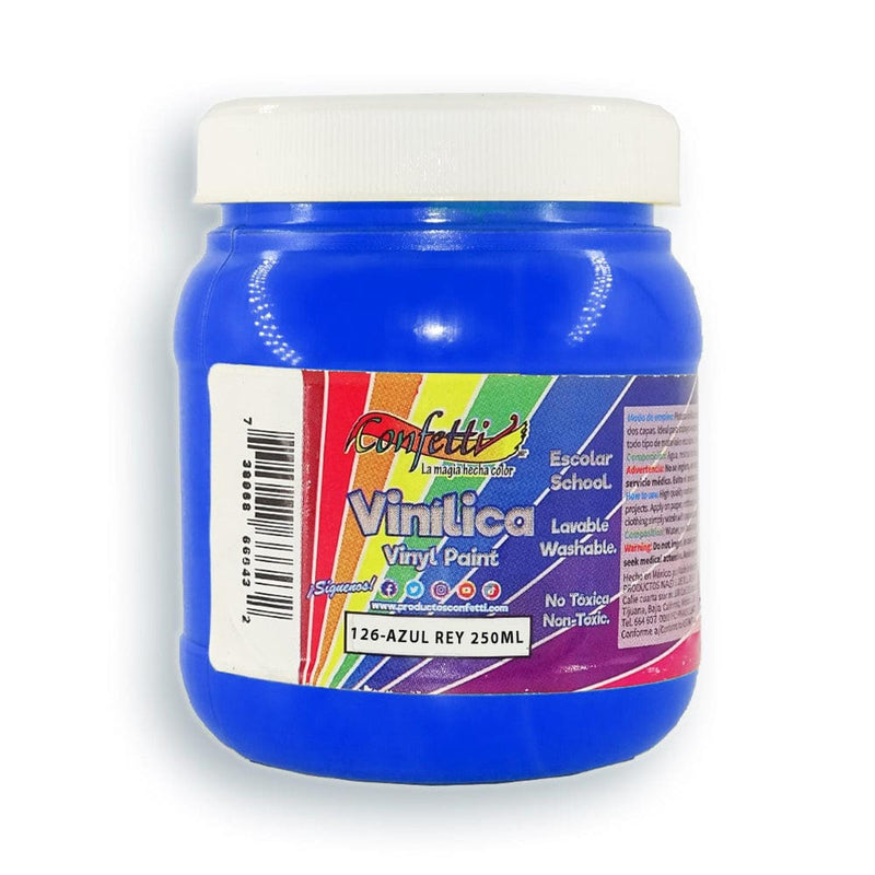 Confetti PRODUCTOS NAEN, S. DE R.L. DE C.V. PINTURA VINILICA CONFETTI 250ML AZUL REY