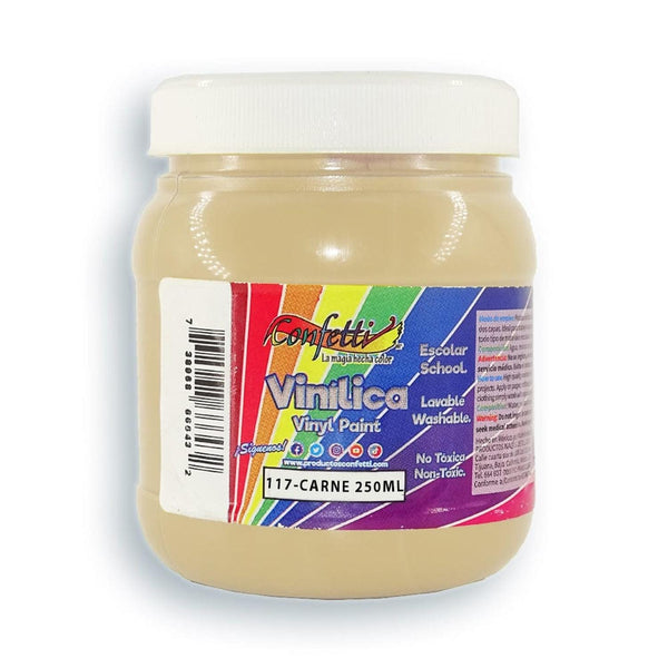 Confetti PRODUCTOS NAEN, S. DE R.L. DE C.V. PINTURA VINILICA CONFETTI 250ML CARNE