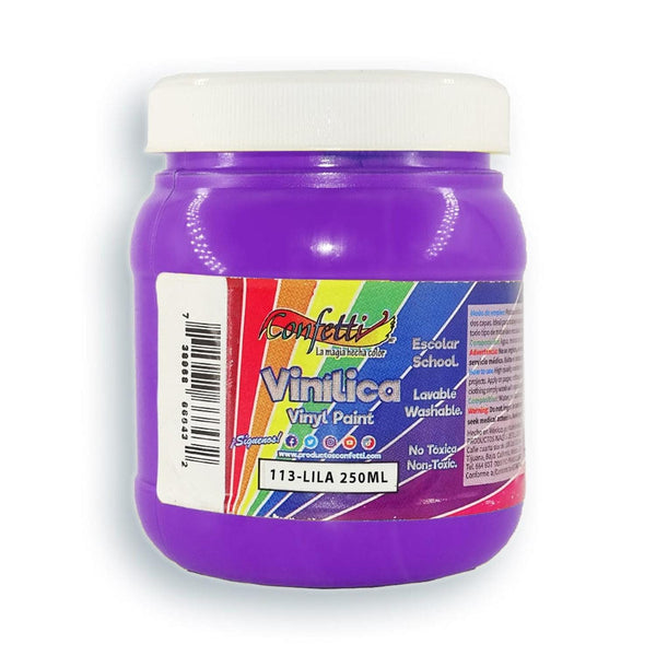 Confetti PRODUCTOS NAEN, S. DE R.L. DE C.V. PINTURA VINILICA CONFETTI 250ML LILA