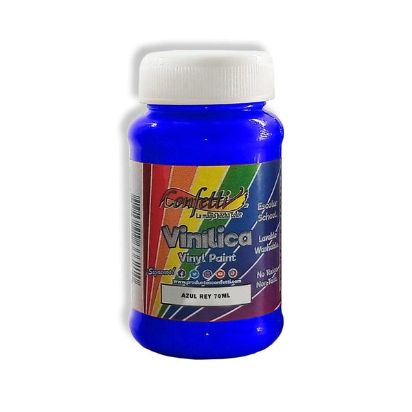 Confetti PRODUCTOS NAEN, S. DE R.L. DE C.V. PINTURA VINILICA CONFETTI 70ML AZUL REY