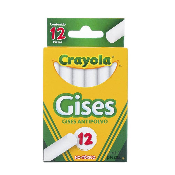 Crayola BINNEY & SMITH MEXICO, S.A. DE C.V. GISES BLANCOS ANTIPOLVO CRAYOLA C/12PZ