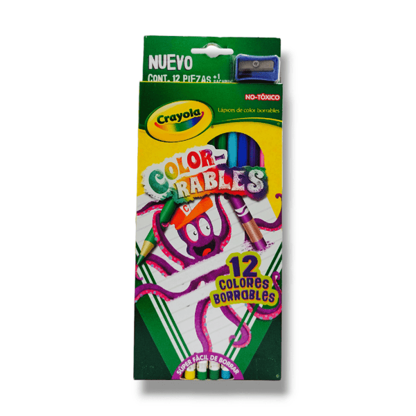 Crayola BINNEY & SMITH MEXICO, S.A. DE C.V. LAPICES DE COLOR BORRABLES CRAYOLA C/12PZ